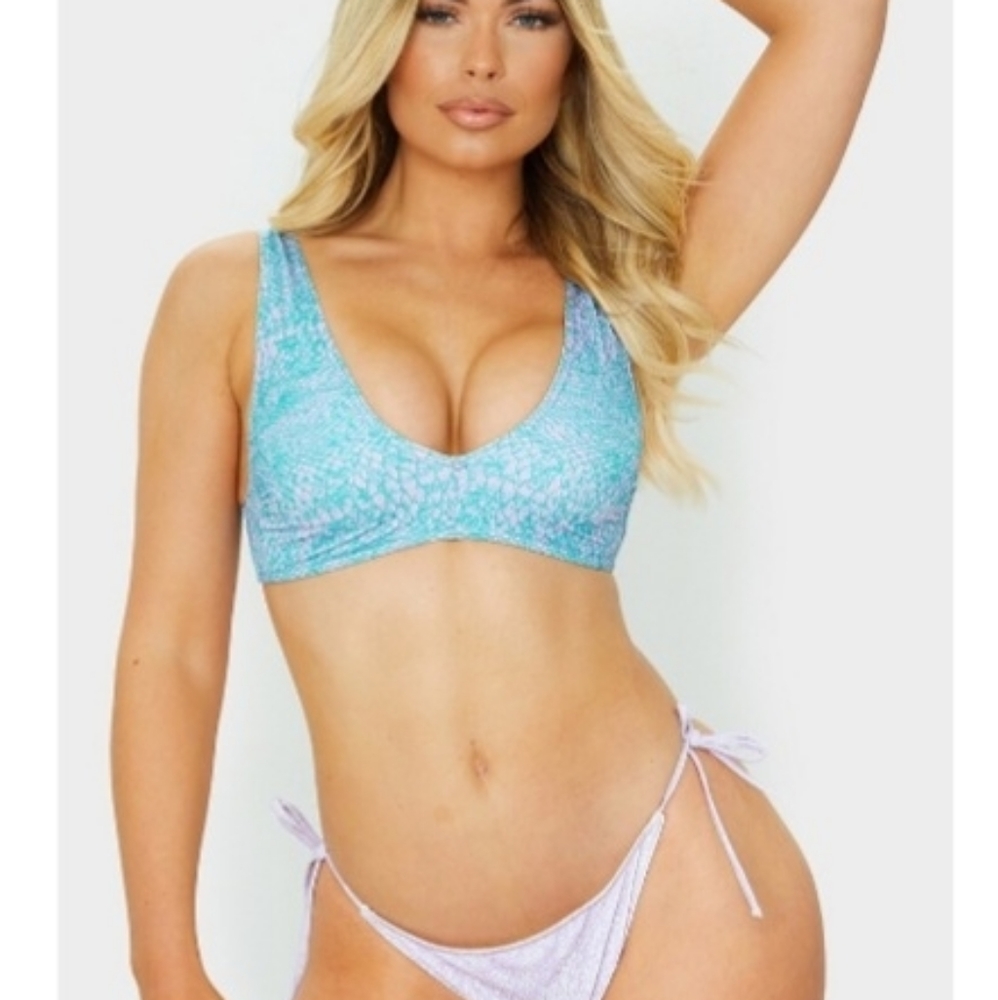 Pretty Little Thing Snake Print Bikini